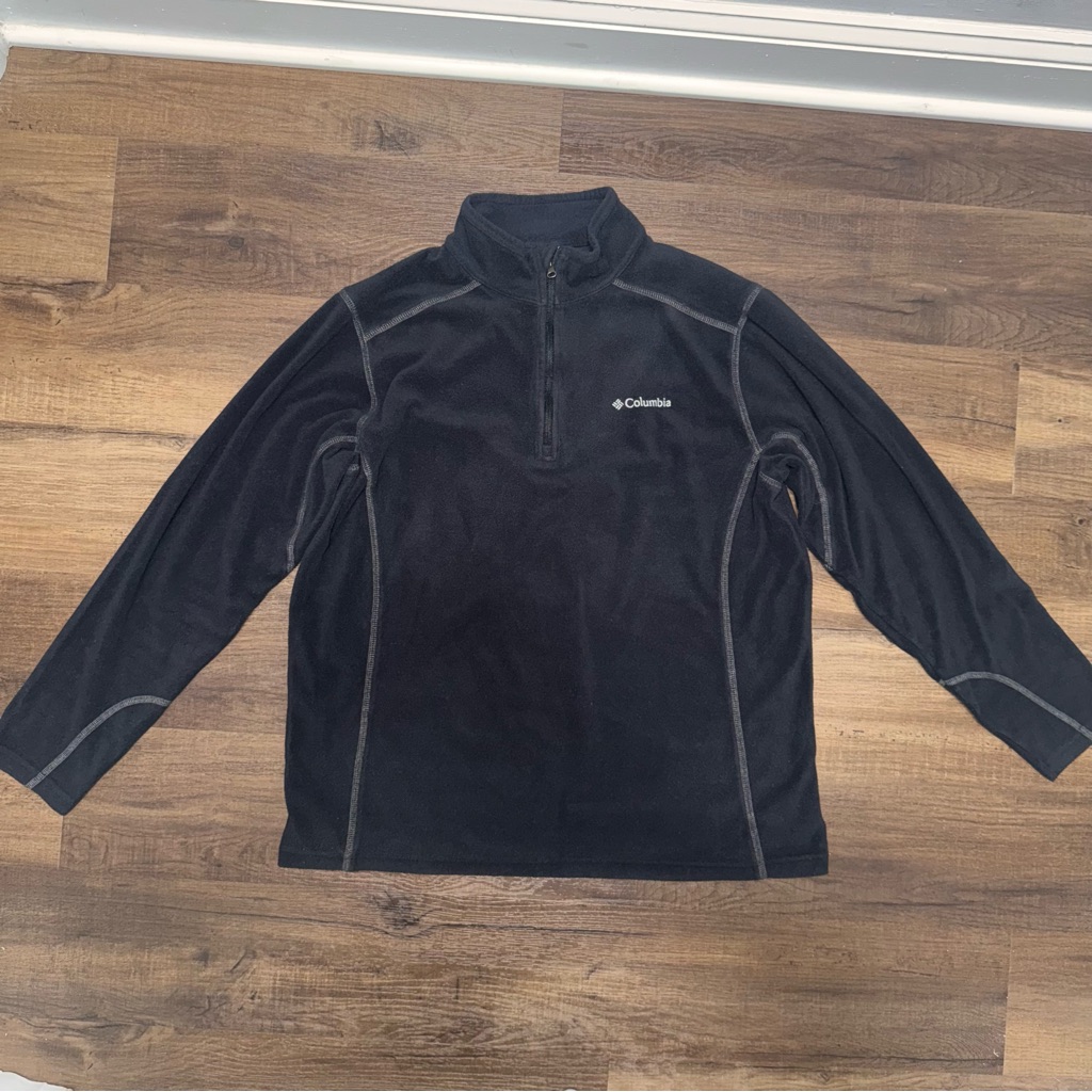 Columbia Mens Black Fleece Quarterzip